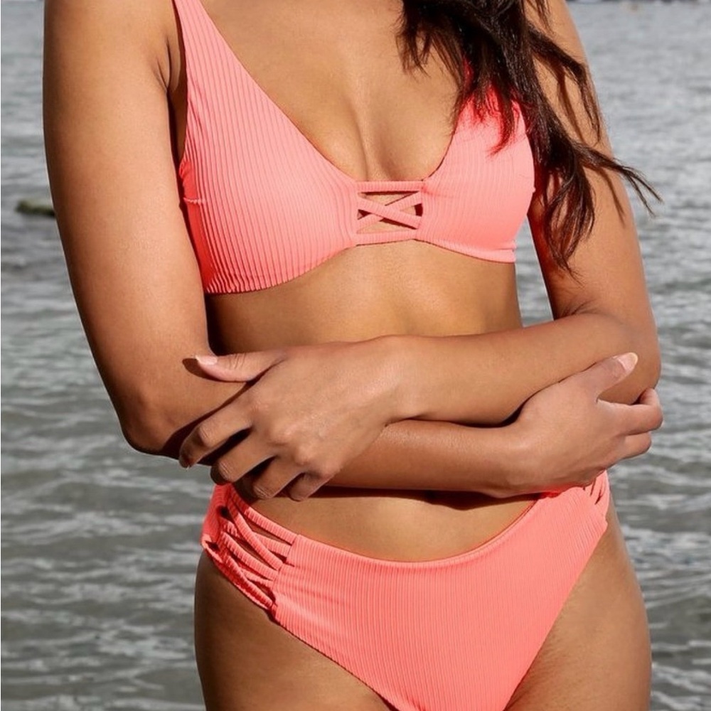 Vibrant Coral Bikini Set